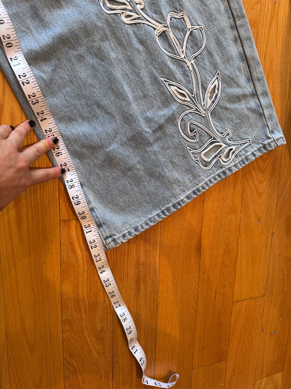 Meshki embroidered wide leg jeans - Picture 9 of 10